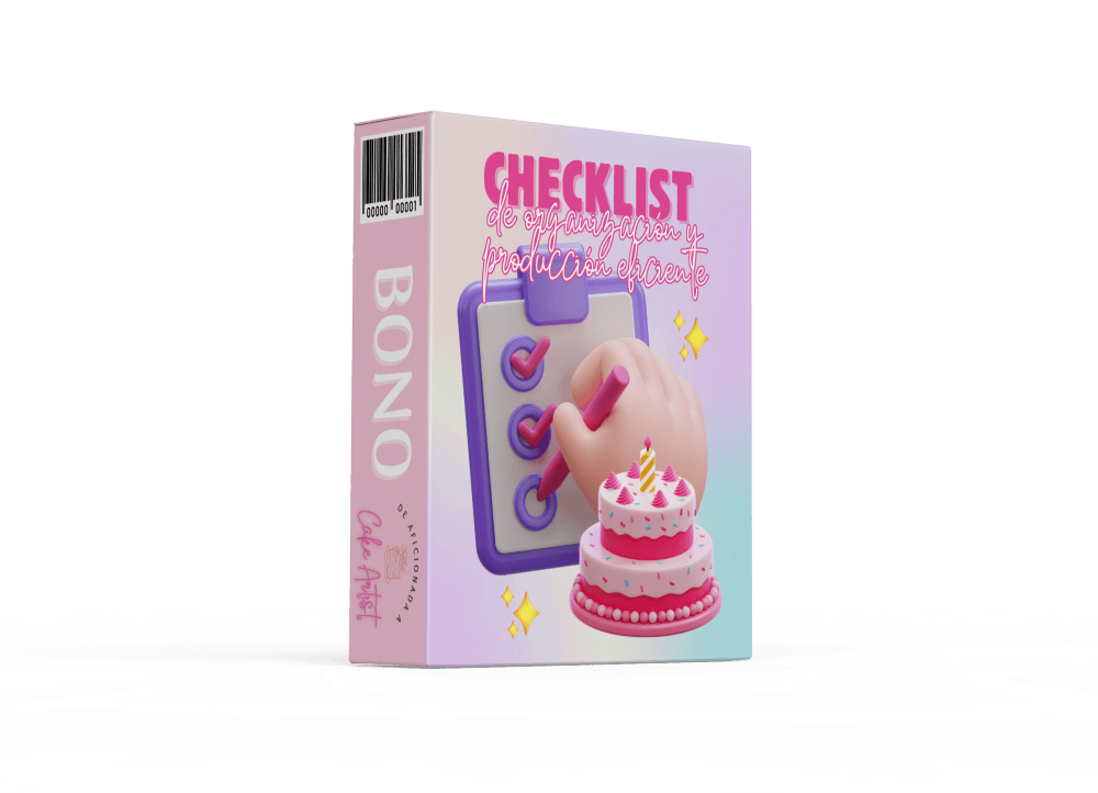 Mockup oficial del Bono 4: Checklist de organización y producción eficiente