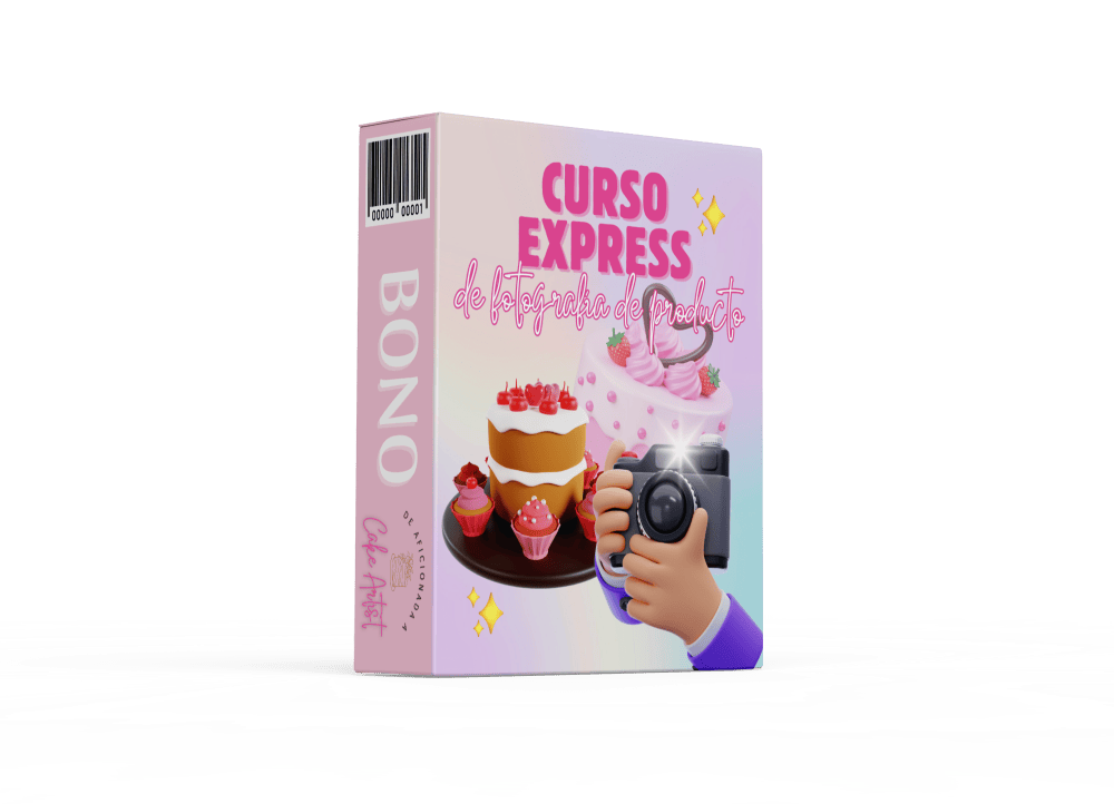 Mockup oficial del Bono 3: Curso Express de fotografía de producto