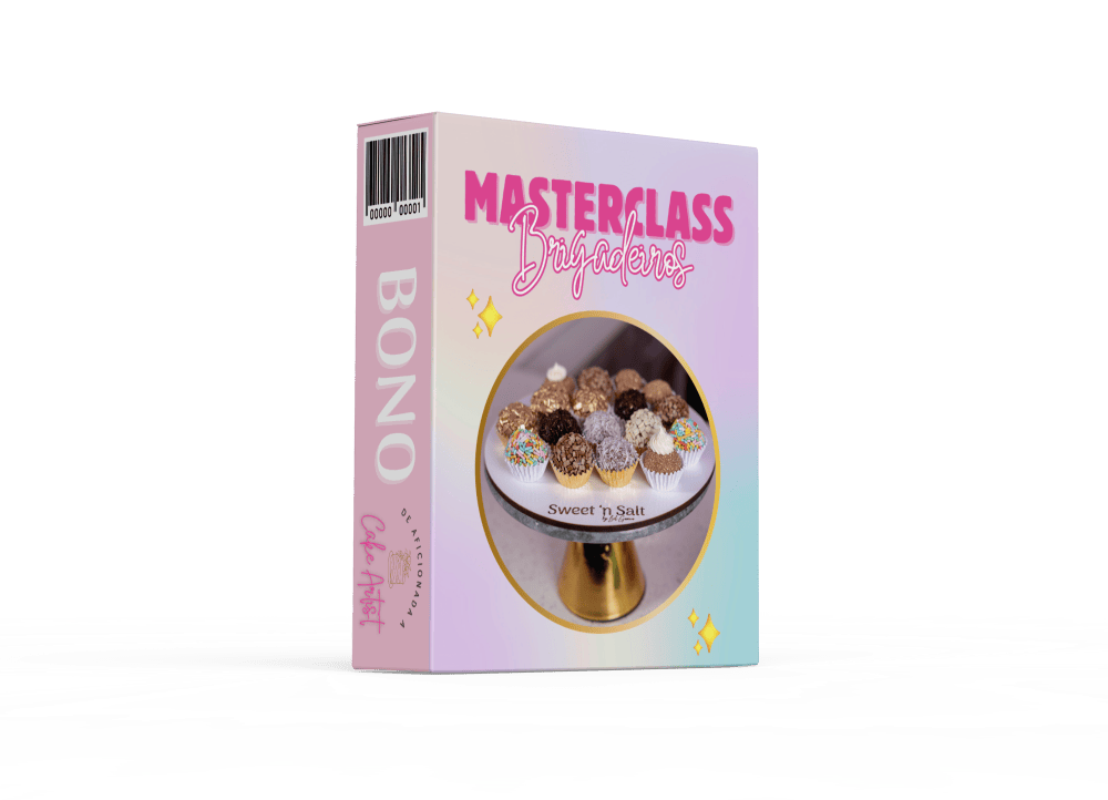 Mockup oficial del Bono 1: Masterclass de Brigadeiros